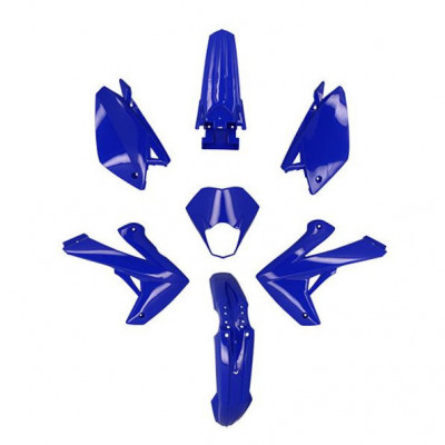 Carénage adaptable 7 pièces bleu brillant Rieju 50 MRT 2009-2021, MRT Enduro 2009-2021, MRT Pro 2009-2021, MRT SM 2009-2021