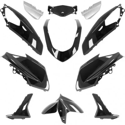Kit carrosserie noir brillant 11 pièces Yamaha NMAX 125CC 2015-2020