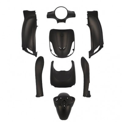 Carrosserie-carénage noir mat 8 pièces pour scooter SYM Fiddle 2 4T 2011-2014, SYM 125 Fiddle 2 2010-2014