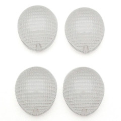 Cabochon de clignotant adaptable transparent AV+AR pour Peugeot 50 Ludix, TKR Furious, XP6 (x4)