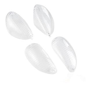 Cabochon de clignotant adaptable transparent AV/AR pour Piaggio Typhoon 2006->2009 (Blister de 4)