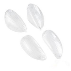 Cabochon de clignotant adaptable transparent AV/AR pour Piaggio Typhoon 2006->2009 (Blister de 4)