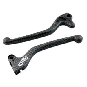 Leviers de frein adaptable imitation carbone (paire) MBK 50 Booster 2004+, Stunt, Yamaha BWS 2004+