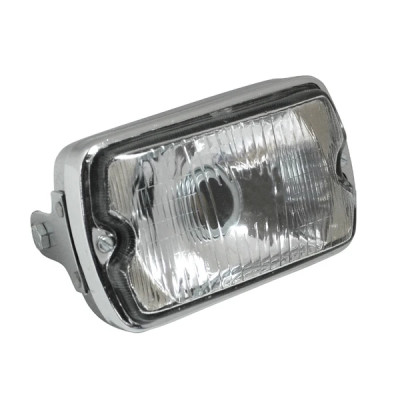 Phare rectangle adaptable chrome pour moto Peugeot 103, MBK 51