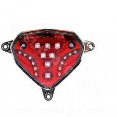 Feu arrière adaptable LED adaptable avec clignotant intégré pour MBK Nitro / Yamaha Aerox 2013