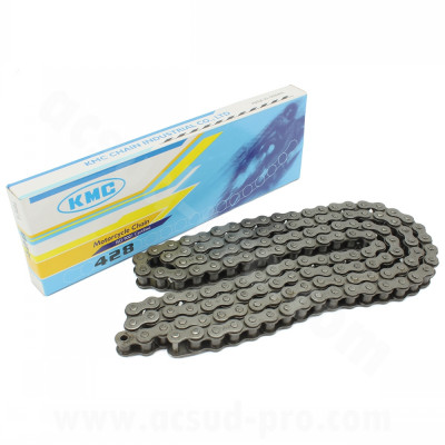 Chaine renforcée adaptable KMC 428 138 maillons pour moto 125cc
