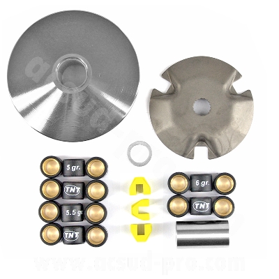 Variateur adaptable 18 galets pour scooter MBK Booster, Nitro, Ovetto, Yamaha BWS, Aerox