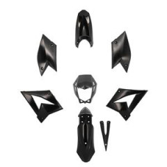 Kit carrosserie adaptable noir 8 pièces pour 50cc CPI SM/SX