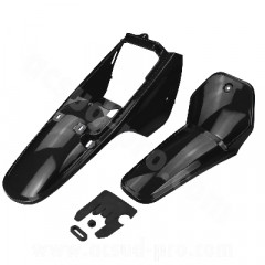 Kit carrosserie adaptable noir Yamaha PW 80cc 2 pièces
