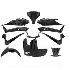 Kit carrosserie adaptable noir brillant 11 pièces pour Yamaha X-Max 125 250cc 2006-2009