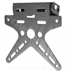 Support de plaque adaptable métal noir universel
