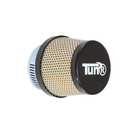 Filtre à air adaptable D28-35 chrome/noir conique