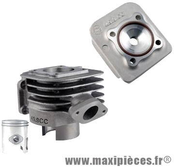 Haut moteur Doppler fonte livré avec pochette de joints, clips et axe de piston pour MBK Booster, Spirit, Stunt, Rocket, Yamaha BWS, Slider, Aprilia SR, Amico, Italjet