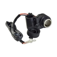 Chargeur allume cigare adaptable fixation guidon pour scooter 50 boîte mobylette moto quad