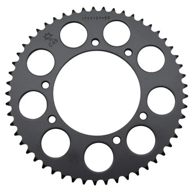 Couronne adaptable 53 DTS (alésage 105mm) pour Derbi Senda R, SM, X-Treme, X-Race 2000-2005, Peugeot 50 XP6 2002+, MBK 50 X-Limit 2004+, Yamaha 50 DTR, Rieju 50 RMX, SMX