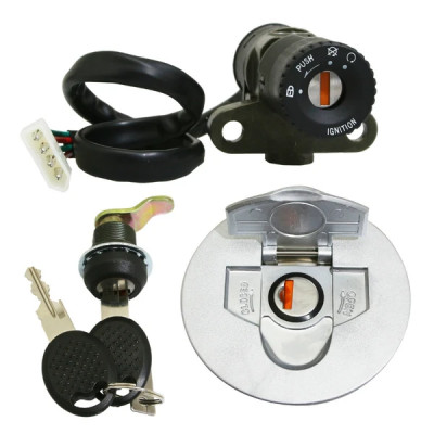 Contacteur à clé adaptable avec serrure de selle et bouchon essence pour Rieju 50 RS2 Matrix