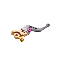 Levier de frein adaptable droit or/gris pour MBK 50 Nitro 1997+2012 - Yamaha 50 Aerox 1997+2012