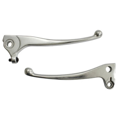 Levier de frein adaptable alu poli - Paire pour MBK 50 Booster Spirit, Yamaha 50 BW's Original