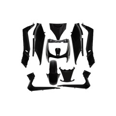 Kit carrosserie adaptable noir brillant (10 pièces) pour Yamaha X-Max 125 et MBK Skycruiser 125 (2006-2009)
