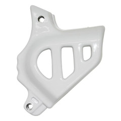 Cache pignon adaptable blanc 50 à boîte Minarelli AM6, compatibilité avec MBK 50 X-Power, Yamaha 50 TZR, DTR Peugeot 50 XPS, Rieju 50 RS1, Beta 50 RR, Aprilia 50 RS