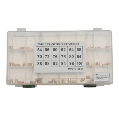 Gicleur principal adaptable N° 54 à 100 (coffret de 72)