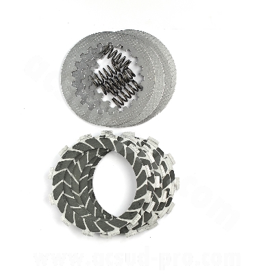 Kit embrayage Carenzi Kevlar adapté Derbi Senda 50, GPR / Gilera 50 SMT, RCR Euro 2 / 3 / 4