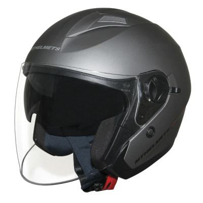 Casque Jet MT Helmets Gris Titanium Mat double écrans taille XS (53-54cm)