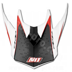 Visière Casque Cross NoEnd White/Red TX696