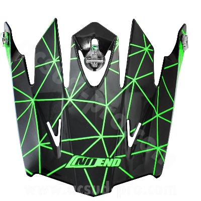 Visière Casque Cross NoEnd Origami Black/Green SC15