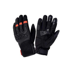 Gants Printemps-Été Tucano Urbano Dogon Noir-Orange T10 (L) (Homologué EN 13594)