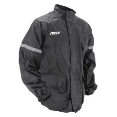 Veste de pluie ADX Noir taille L Doublure + bande réfléchissante + col velours + gouttière + soufflet dorsal
