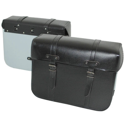 Sacoche cyclo Sporfabric R50 fixation par courroies effet cuir noir