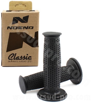 Revêtement de poignée NoEnd modèle Honey noir pour motocyclettes vintage, classic, rétro, café racer (la paire)