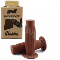 Revêtement de poignée NoEnd pour motos vintage, classic, rétro, café racer, modèle Bobber caramel (la paire)