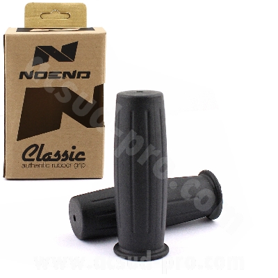 Revêtement de poignée NoEnd modèle Banana noir pour motos vintage et café racer (la paire)