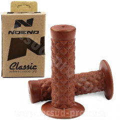 Revêtement de poignée NoEnd modèle Cube Caramel pour moto vintage, classic, rétro, café racer.