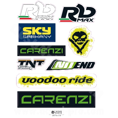 Planche autocollants Carenzi 210 x 300 mm