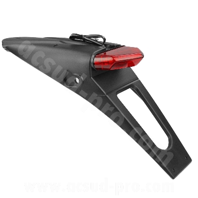 Support de plaque minéralogique NoEnd avec feu rouge à LEDs homologué