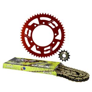 Kit chaîne Doppler aluminium D105 rouge 13x53 pour MRT/XP6 00>/X LIMIT 03>/XP7 CROSS/RS3