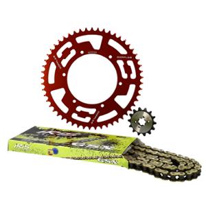 KIT CHAINE DOPPLER ALU 14X53 D108 ROUGE ADAPTÉE DERBI SENDA/DRD/EVO/GPR NUDE/RS4/SMT