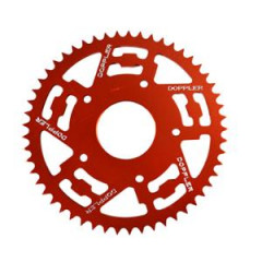 Couronne Doppler 50 à boîte 17 dents fix alu rouge pour XR7/XP7 SM/XPS 05->08