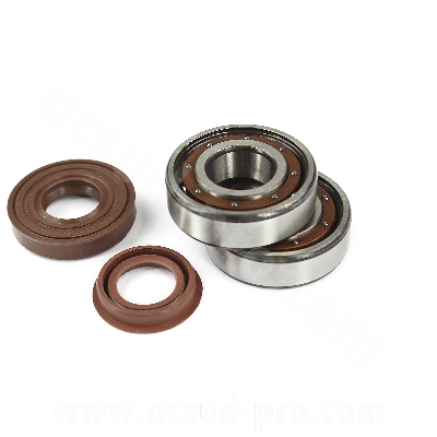 Kit roulements Carenzi Celeron RIVETEE (6204-THB-P63-C3) avec joint spi Viton pour Yamaha Booster, Nitro, Ovetto, CPI