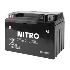 Batterie 12V Nitro 8 Ah SANS ENTRETIEN prête à l'emploi YTX9-BS