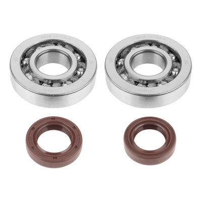 Roulement d'embiellage Artek renforcé polyamide C4 avec joint - Compatible Piaggio 50 Zip 2T, Typhoon, NRG / Gilera 50 Stalker, Runner