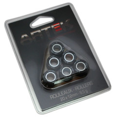 GALET / ROULEAU Artek K1 20x12 8,5g (x6) POUR YAMAHA 125 XMAX, MAJESTY, CYGNUS-X / MBK 125 SKYCRUISER, SKYLINER, FLAME-X