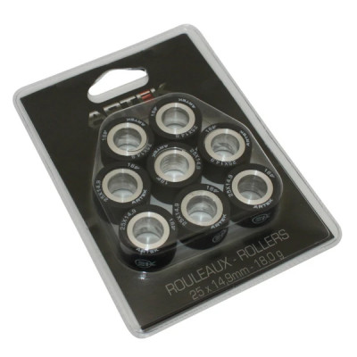 Galets/Rouleaux Artek K1 25x14,9 18,0g (x8) pour Yamaha TMAX 500, 530 et Majesty 400