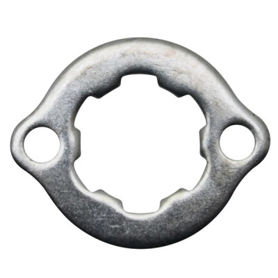 Plaquettes de frein IGM Plaquette maintien de pignon 50 à boîte 25mm entraxe, 5mm trou Derbi 50 Senda 2006>, GPR 2006>, Gilera 50 SMT 2006>, RCR 2006>, Aprilia 50 RS 2006>