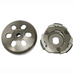 Embrayage complet avec cloche Newfren pour maxiscooter Honda 125 SH, 125 SHi, 125 NES@ / Kymco 125 Agility, 125 Like, 125 People / Malaguti 125 Blog, 125 Ciak / Sym 125 Joy Ride