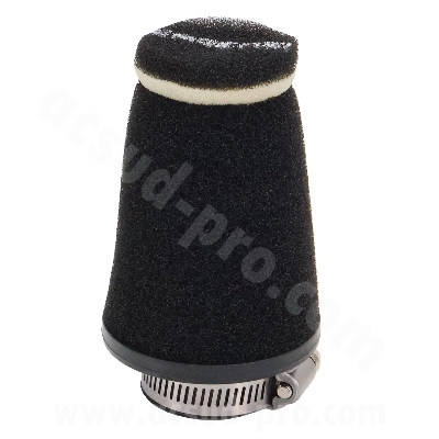 Filtre à air adaptable mousse Small Ø28/35 noir pour Scooter, Mécaboite, Mobylette, Maxi Scooter, Moto, Quad
