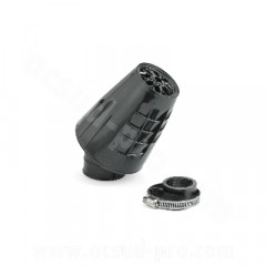 Filtre à air adaptable obus 30° Ø35/28 noir pour Scooter, Mécaboite, Mobylette, Maxi Scooter, Moto, Quad